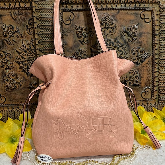 Coach Handbags - Auth COACH Andy Horse & Carriage Tote # CA200 NWT Faded Blush